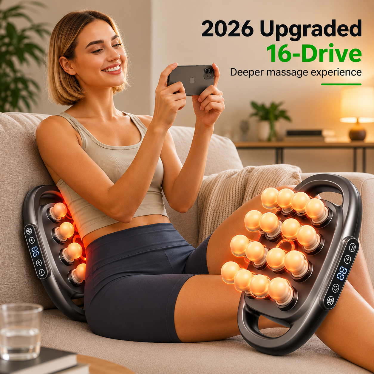 VibronaHealth™ 16 Head Massage Gun
